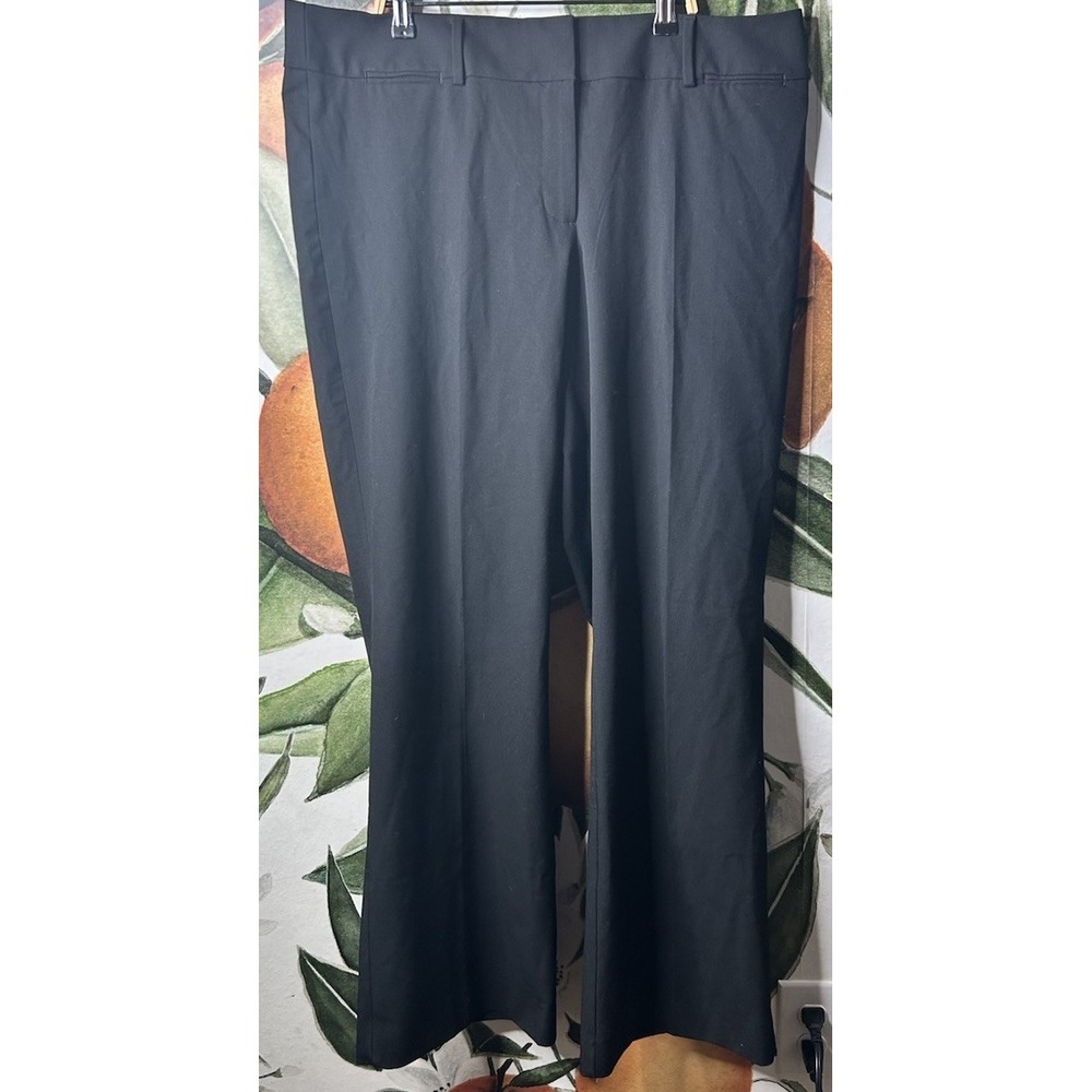 Ann Taylor Loft Black Julie Wide Leg Dress Pants Trousers Size 14